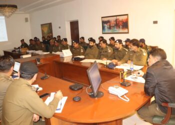 ڈی پی او لیہ حسن جاوید بھٹی کی زیر صدارت دفتر پولیس میں میٹنگ کا انعقاد