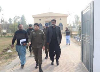ڈسٹرکٹ پولیس آٖفیسر لیہ حسن جاوید بھٹی کاچرچ ہائے کا سکیورٹی وزٹ