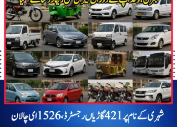شہری کے نام پر 421 گاڑیاں رجسٹرڈ، 1526 ای چالان اور 20 لاکھ سے زائد جرمانوں کا انکشاف جنرل ہولڈ اپ کے دوران حیران کن ریکارڈ سامنے آگیا