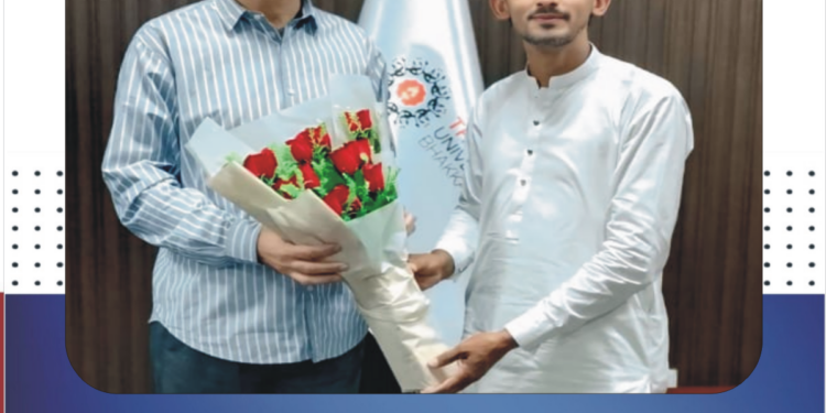وائس چانسلر تھل یونیورسٹی بھکر  پروفیسر ڈاکٹر سعید احمد بزدار  سے پروفیسرملک سلیم اختر چھجڑہ کی ملاقات