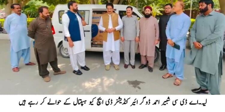 تھل انڈسٹریز کا ڈی ایچ کیو ہسپتال لیہ کو 3 ایئر کنڈیشنرز کا عطیہ