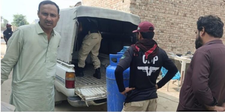 لیہ میں غیر قانونی ایل پی جی ری فلنگ کے خلاف کریک ڈاؤن، ایک ورکشاپ سیل، دوسری کے خلاف مقدمہ درج