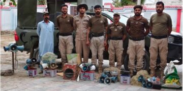 لیہ: بٹیر کے غیر قانونی شکار کے خلاف کریک ڈاؤن، 7 شکار سیٹ اپ، جال، بیٹریاں اور سپیکر قبضے میں لے لیے گئے