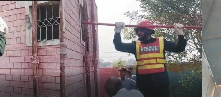 کروڑ کے سکول کے واش روم میں پھنسنے والا 5 سالہ بچہ ریسکیو 1122 نے بحفاظت نکال لیا
